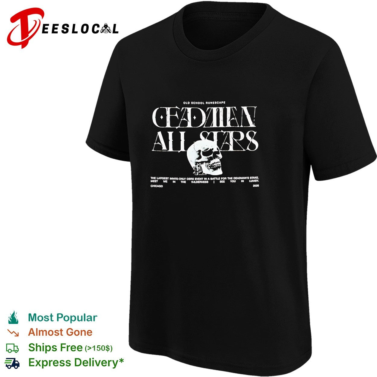 Old School Runescape Deadman All Stars Chicago 2026 shirt