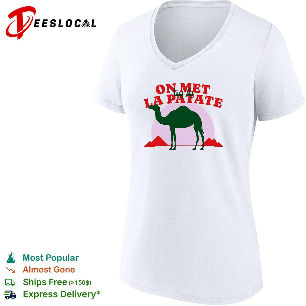 On met la patate camel pyramids shirt