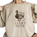 One Lucky Duck Birthday Shirt Birthday Sweatshirt Lucky Duck Hunting Hoodie Unisex | CiraTrend.com