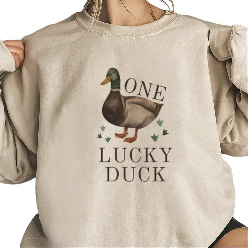 One Lucky Duck Birthday Shirt Birthday Sweatshirt Lucky Duck Hunting Hoodie Unisex | CiraTrend.com