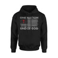One Nation Under God American Flag With Cross Patriotic Hoodie Sweatshirt Cotton Fabric T-Shirts | CiraTrend.com
