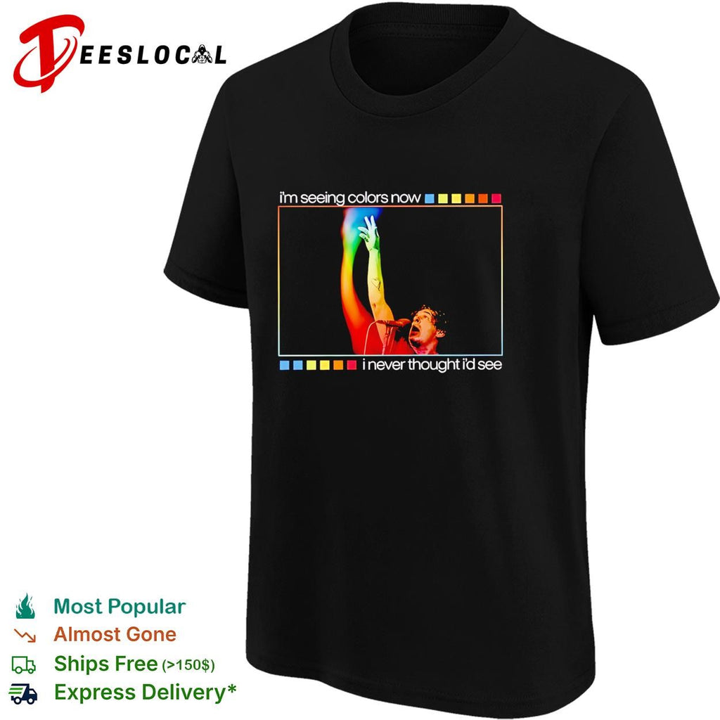 Onelinedrawing Rainbow I’m seeing colors now I never thought I’d see shirt
