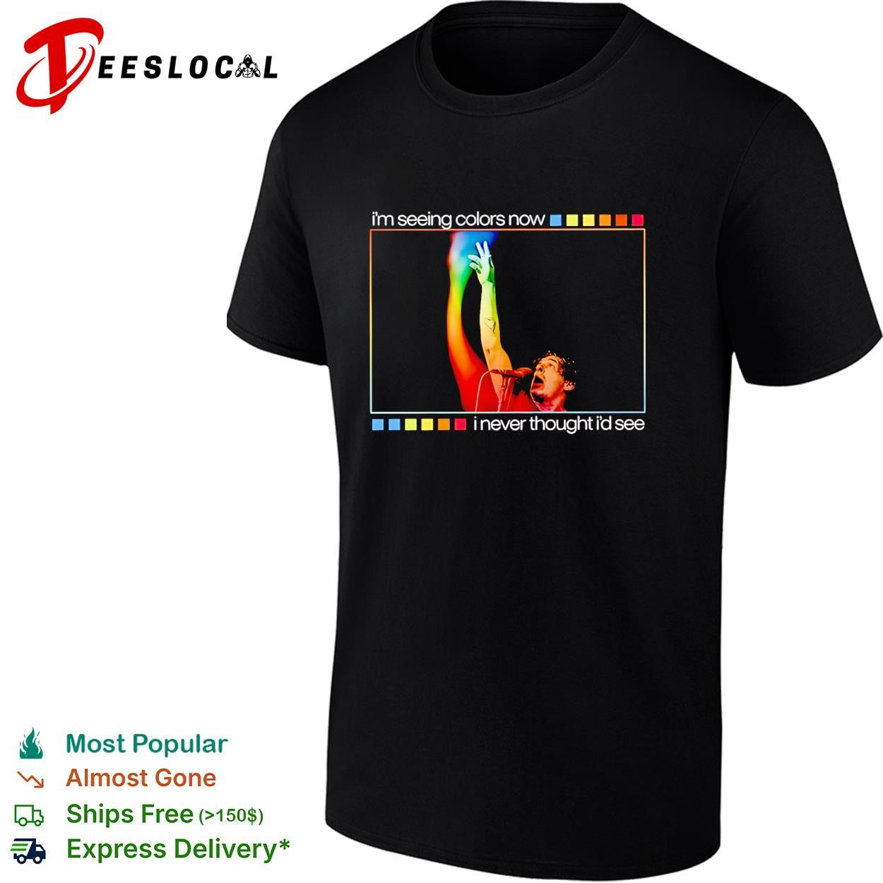 Onelinedrawing Rainbow I’m seeing colors now I never thought I’d see shirt
