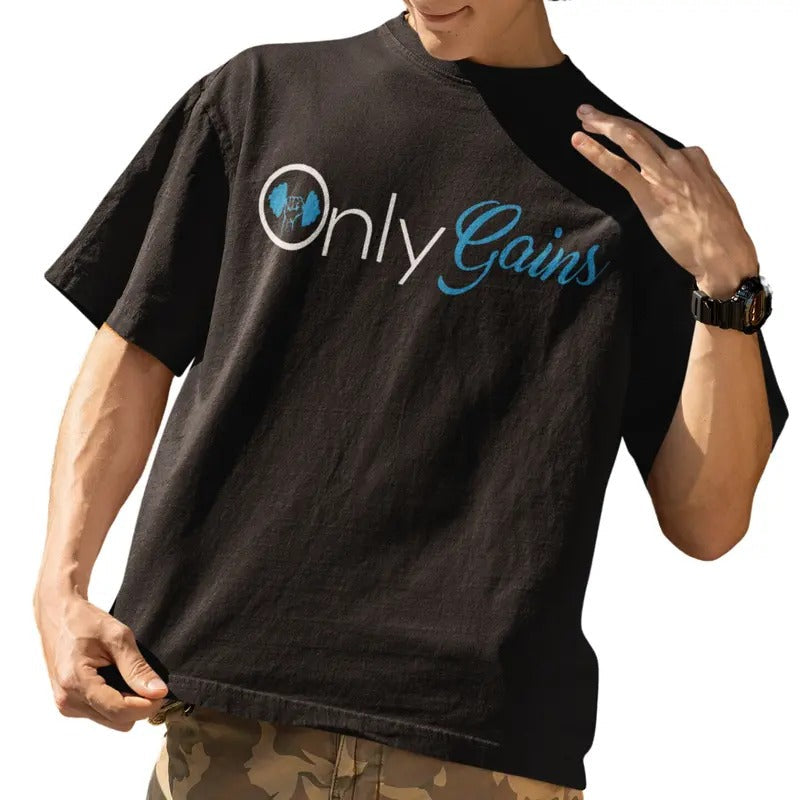 Only Gains, Funny Fitness Gift Shirt for Guys, Unisex T Shirt, Menswear Top, Womenswear Top Hoodie, Sweatshirt