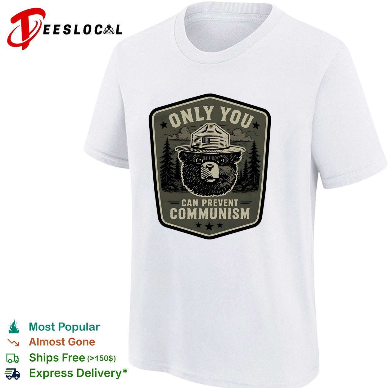 Only you can prevent communism bear shirt