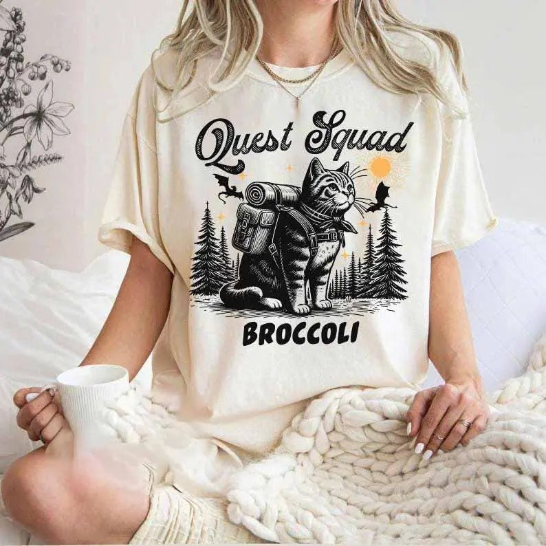 Onyx Storm Quest Squad Shirt Broccoli tee Fourth Wing Merch Xaden Riorson clothes Violet bookish top romantasy fan Ridoc...