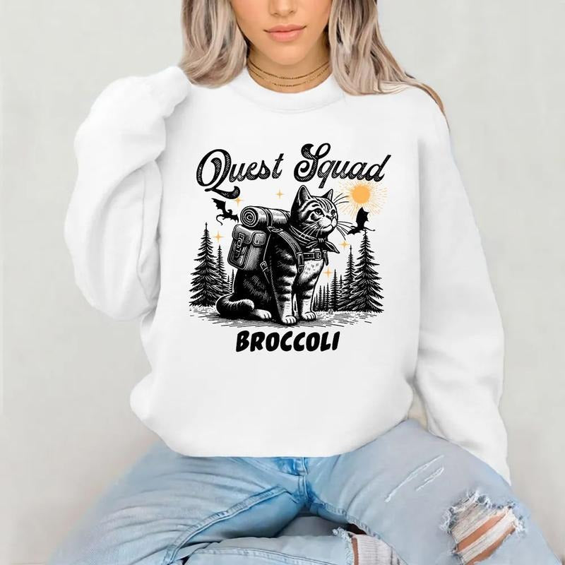 Onyx Storm Quest Squad Tshirt, Broccoli Tee, Fourth Wing Merch, Xaden Riorson Clothes, Violet Bookish Top, Romantasy Fan,...