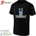 Optimist science pun half filled 50 air water technically the glass is completely full shirt