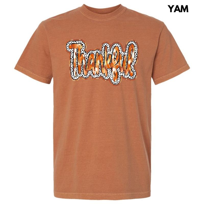 Orange Brushstroke Thankful Comfort Colors T-Shirt 'NLB' Hoodie, Sweatshirt | CiraTrend.com