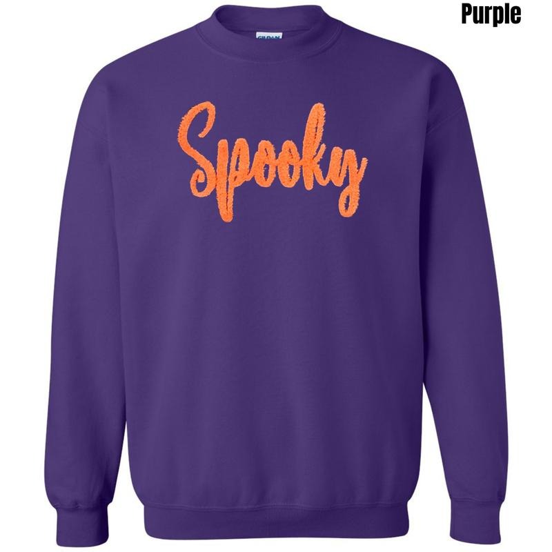 Orange Spooky Fluffy Patch Sweatshirt T-Shirts, Hoodie | CiraTrend.com