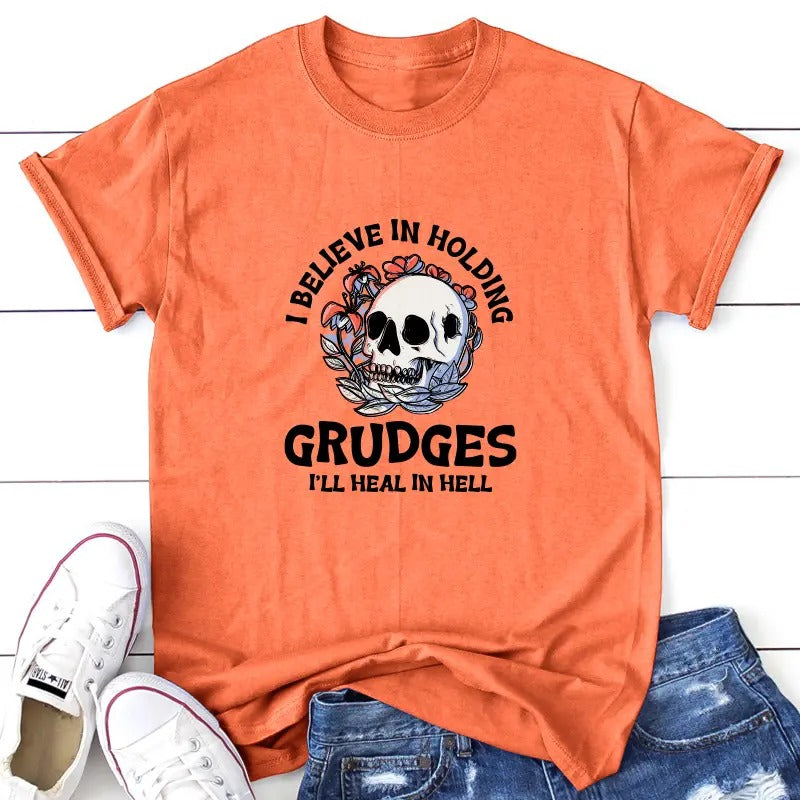 Holding Grudges Apparel, Proudly Printed In The USA, Tee, Gray / White / Blue / Orange, #sassy #cute Hoodie, Sweatshirt