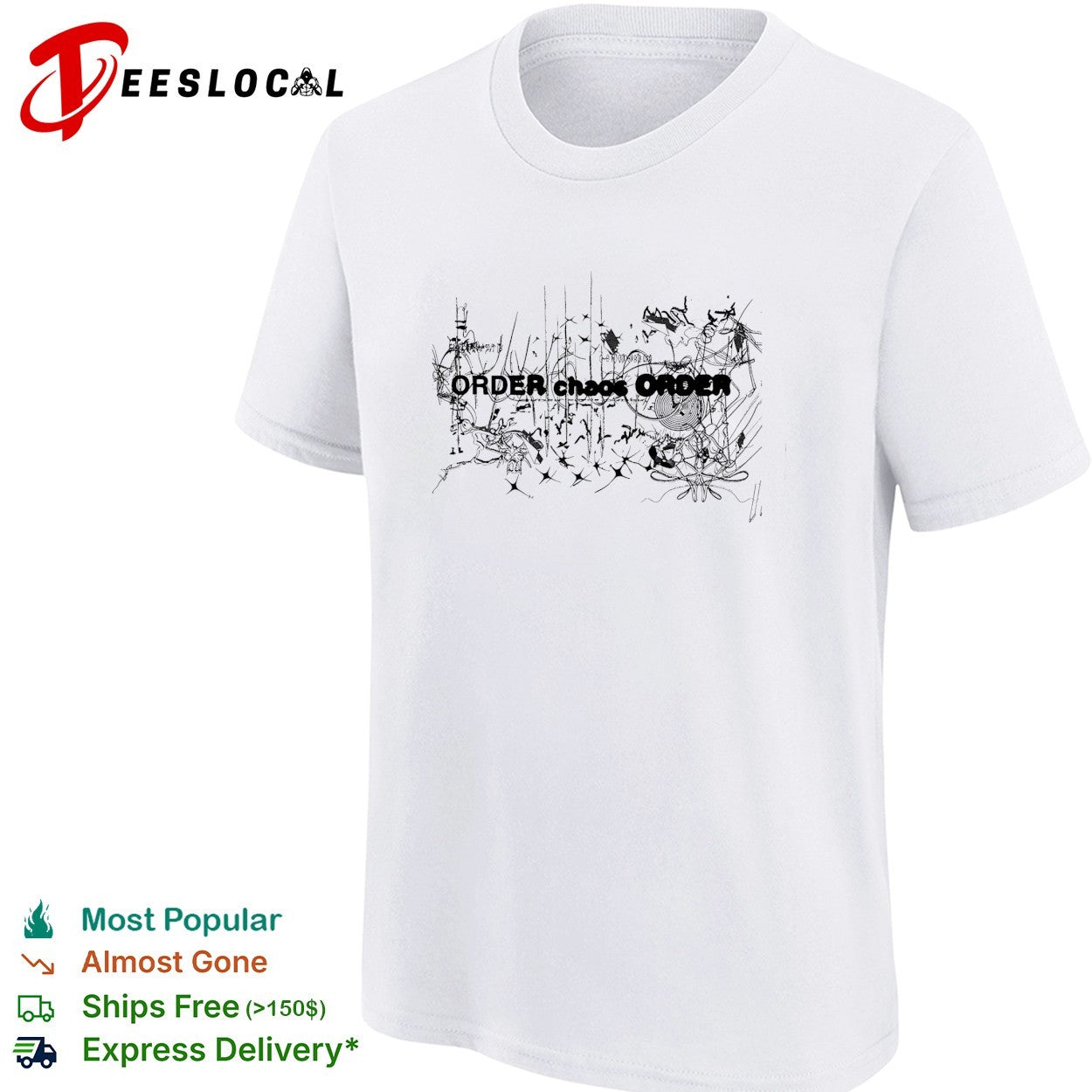 Order chaos order abstract glitch art shirt