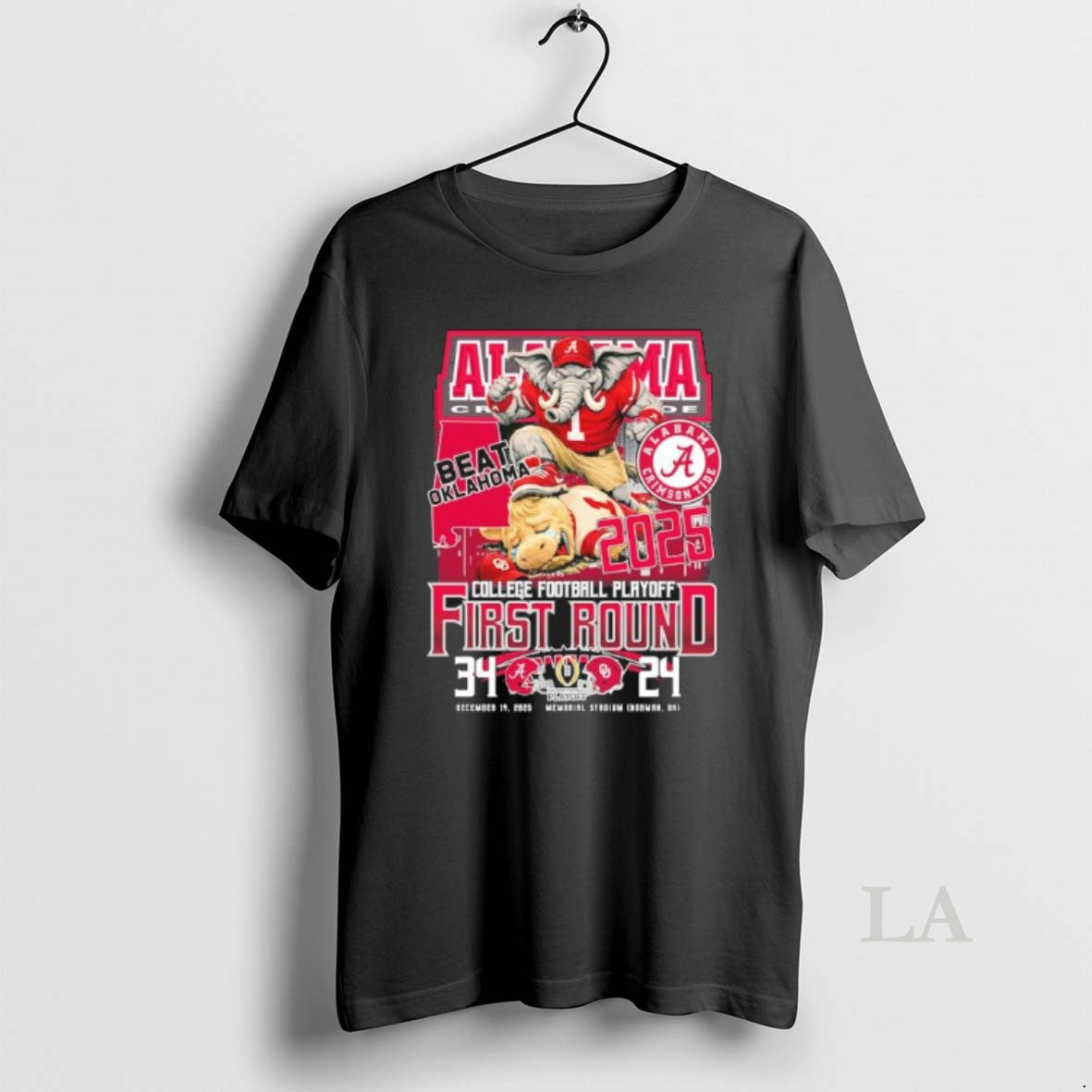 Original Alabama Beat Oklahoma Mascot Cfp First Round 34 24 Score T-Shirts, Hoodie, Sweatshirt | CiraTrend.com