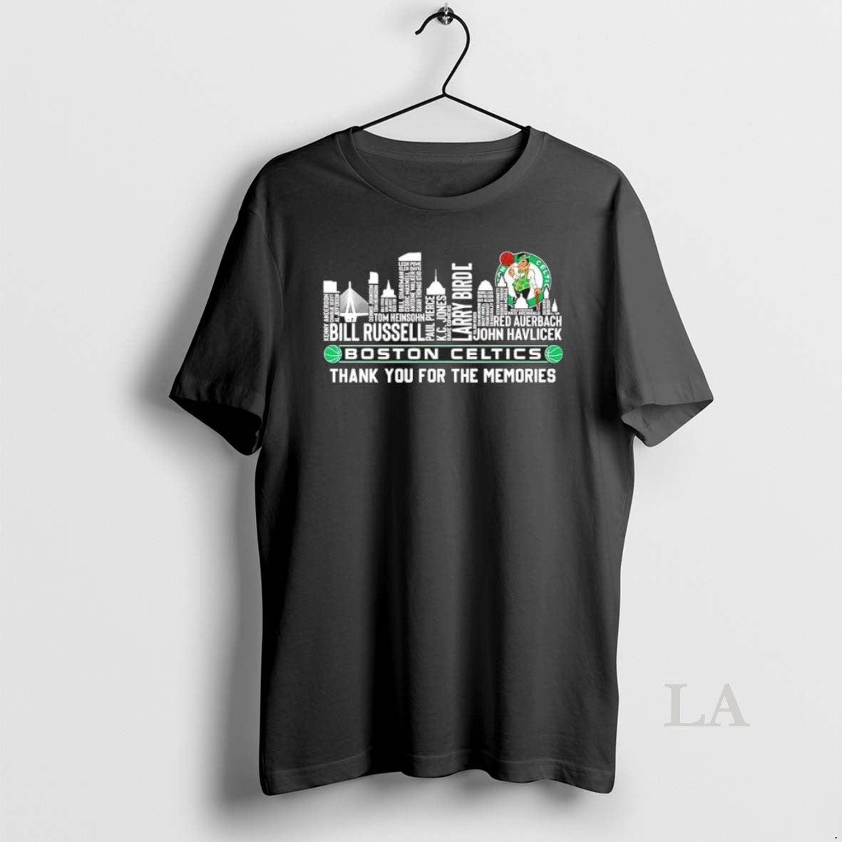 Original Boston Celtics Basketball All Names City Thank You For The Memories Skyline