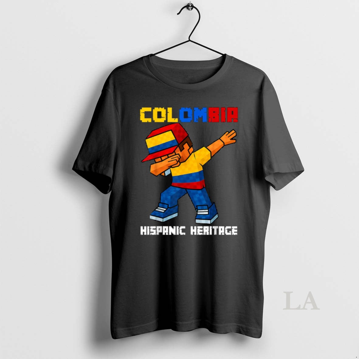 Original Colombia Dab Boy Game Pixel Hispanic Heritage Colombian