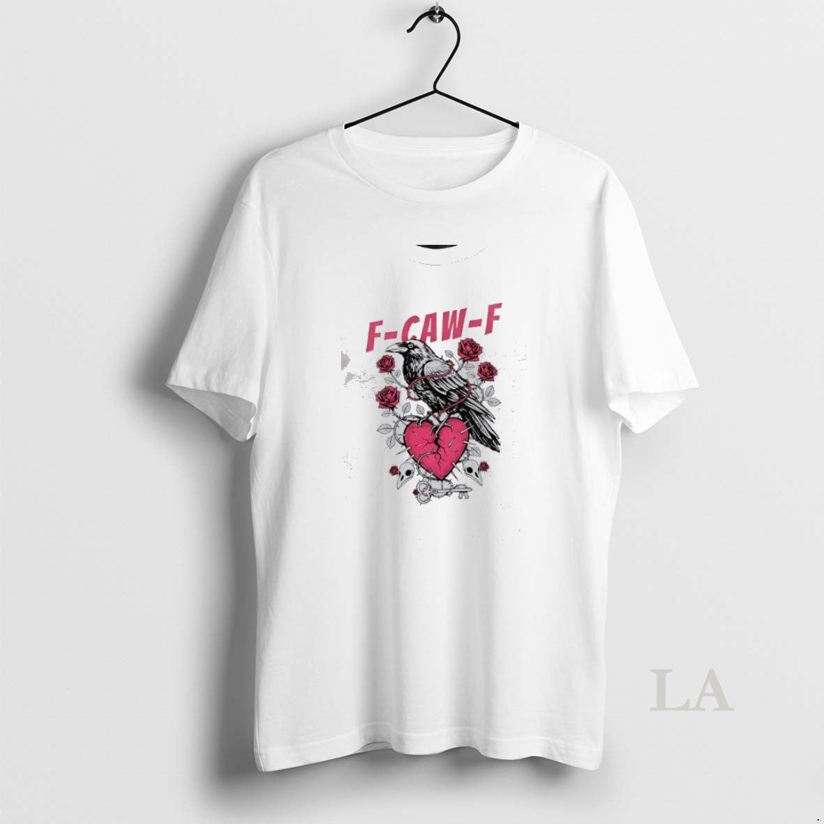 Original F Caw F Raven Crow Heart Rose T-Shirts, Hoodie, Sweatshirt | CiraTrend.com