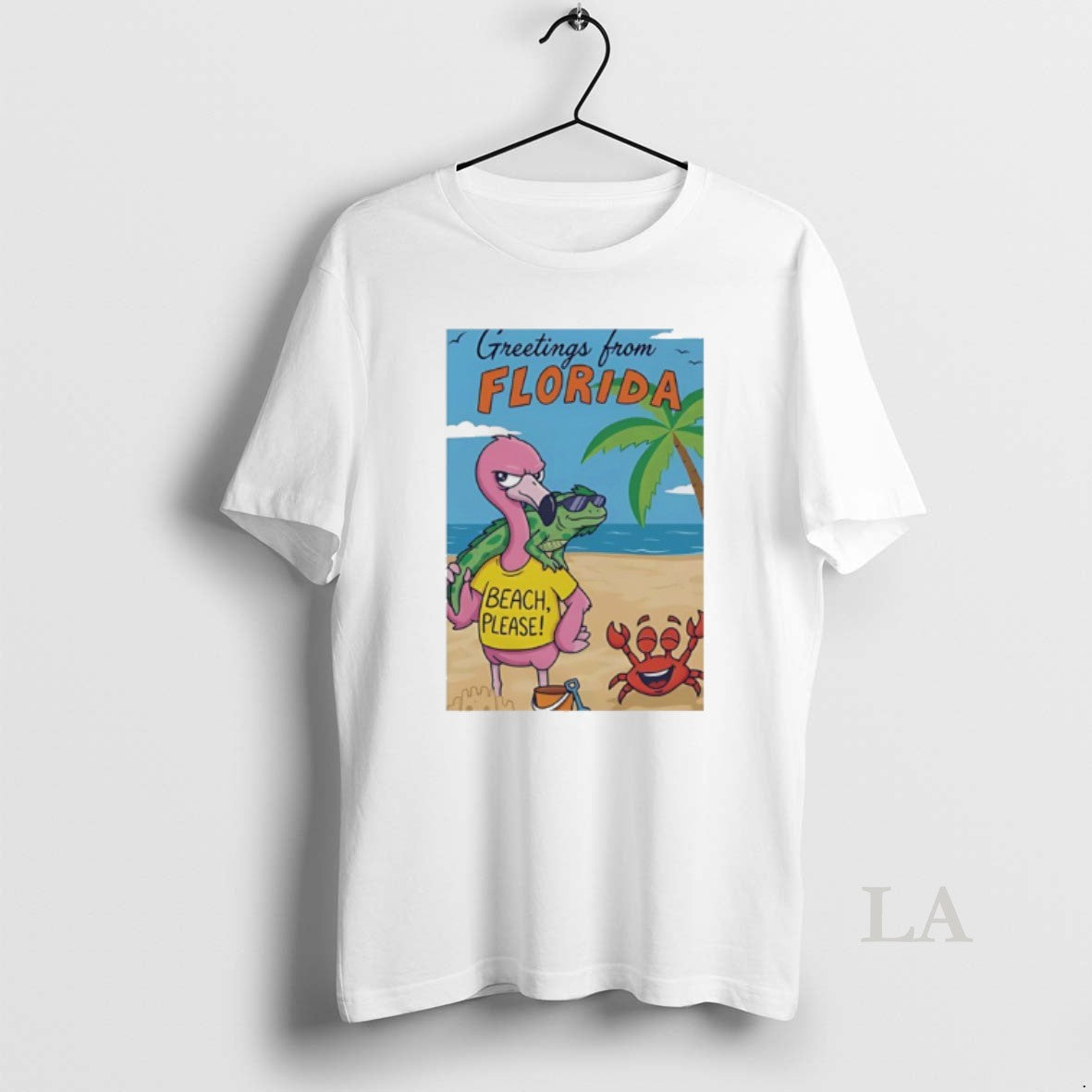 Original Greetings From Florida Pink Flamingo Iguana Beach Please Happy Crab T-Shirts, Hoodie, Sweatshirt | CiraTrend.com
