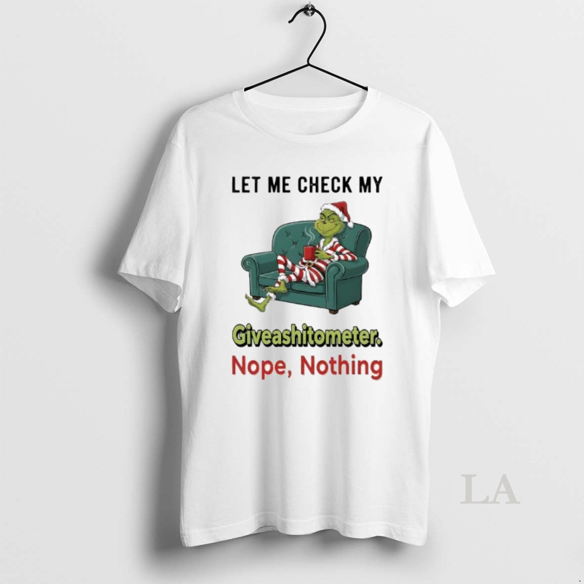 Original Grinch Xmas Let Me Check My Giveashitometer Nope Nothing T-Shirts, Hoodie, Sweatshirt | CiraTrend.com