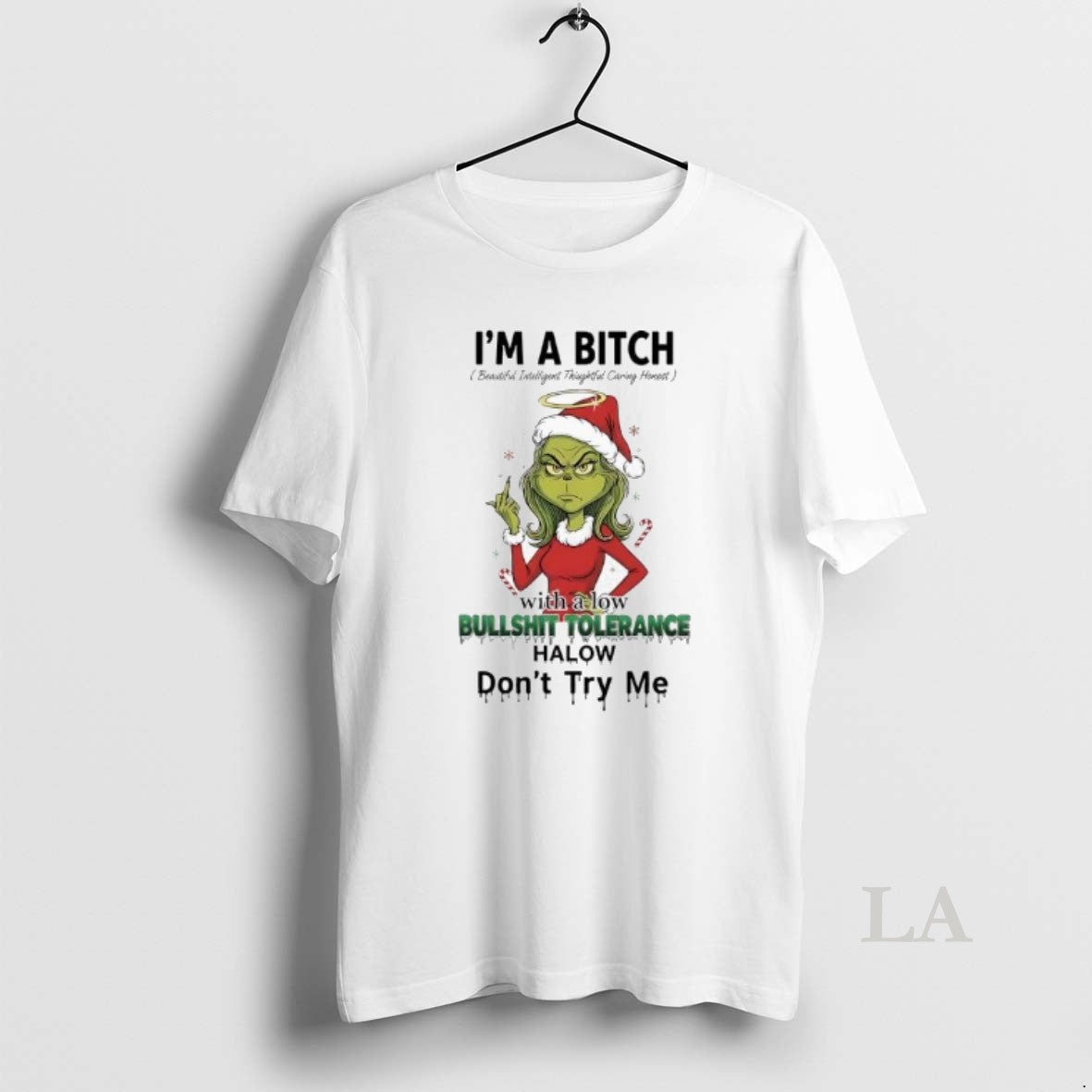 Original Grinch Xmas With A Low Bullshit Tolerance Www Halow Dont Try Me T-Shirts, Hoodie, Sweatshirt | CiraTrend.com