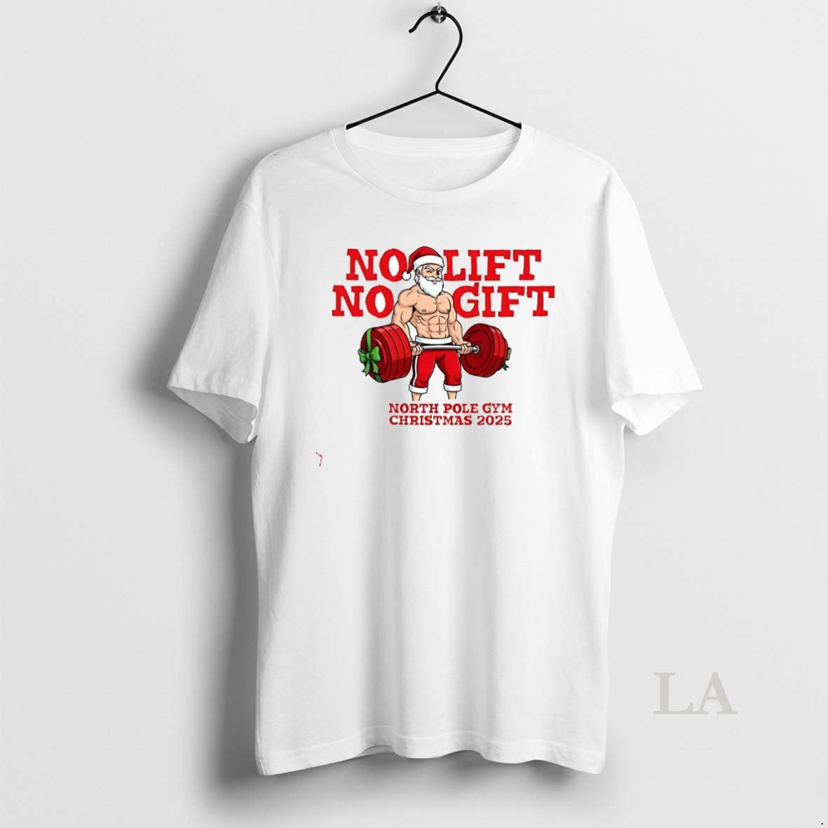 Original No Lift No Gift Gym Santa Christmas
