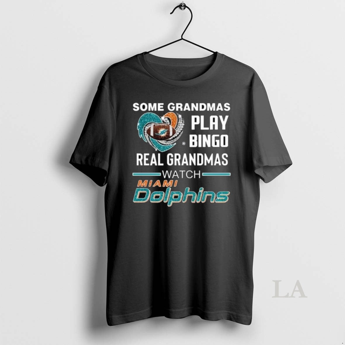 Original Some Grandmas Play Bingo Real Grandmas Watch Miami Dolphins Diamond Heart 2025 Long Sleve