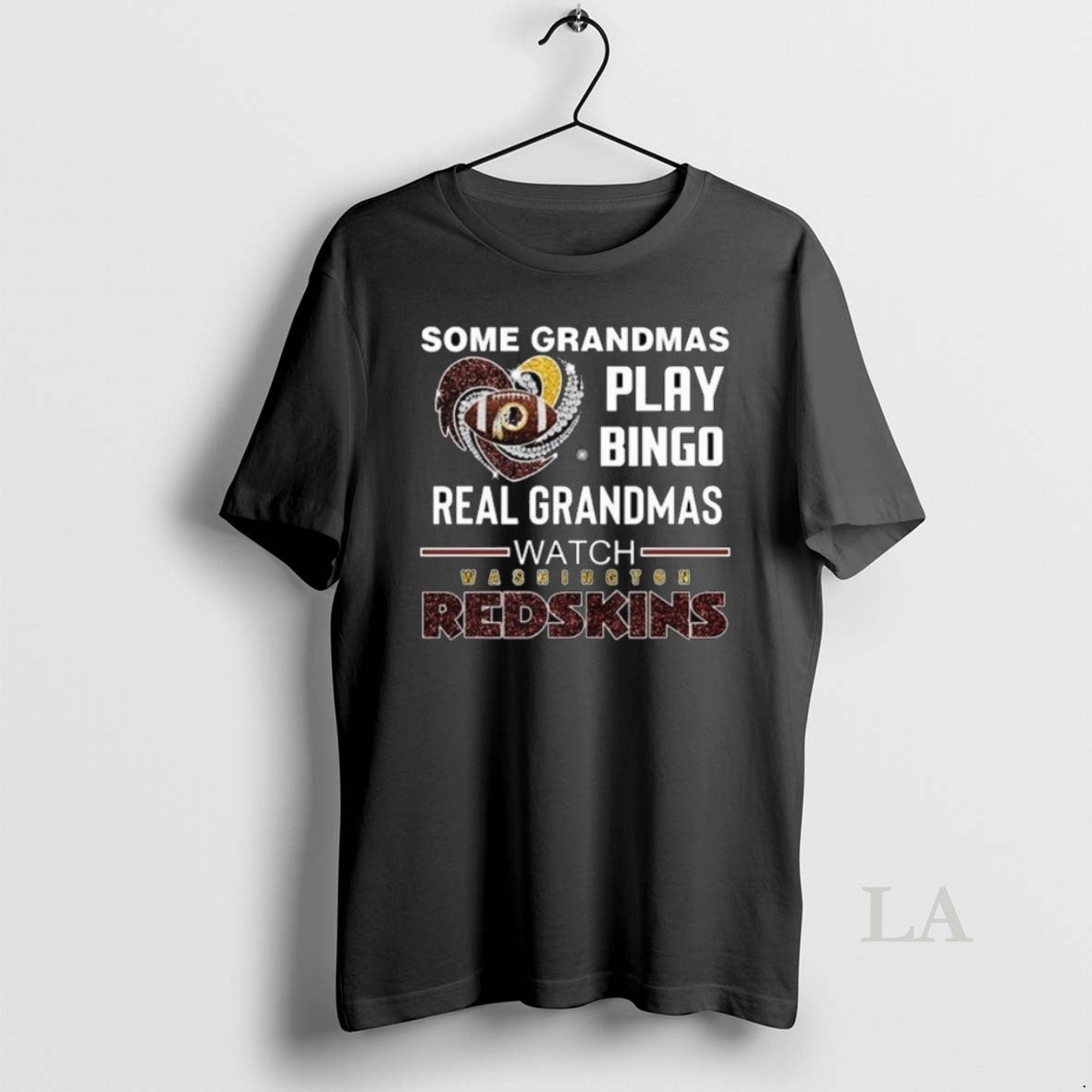 Original Some Grandmas Play Bingo Real Grandmas Watch Washington Redskins Diamond Heart 2025 Long Sleve