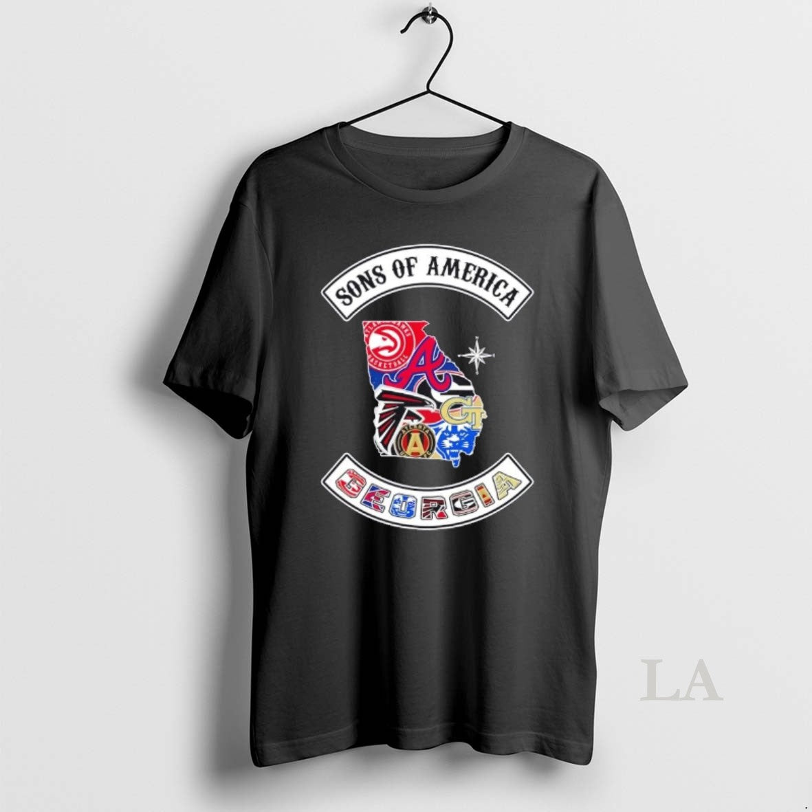 Original Son Of America Georgia Map Sports Logos Combine T-Shirts, Hoodie, Sweatshirt | CiraTrend.com
