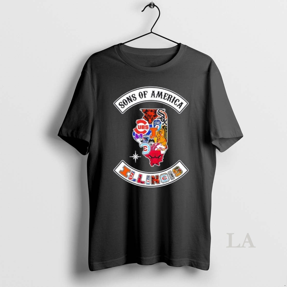 Original Son Of America Illinois Map Sports Logos Combine T-Shirts, Hoodie, Sweatshirt | CiraTrend.com