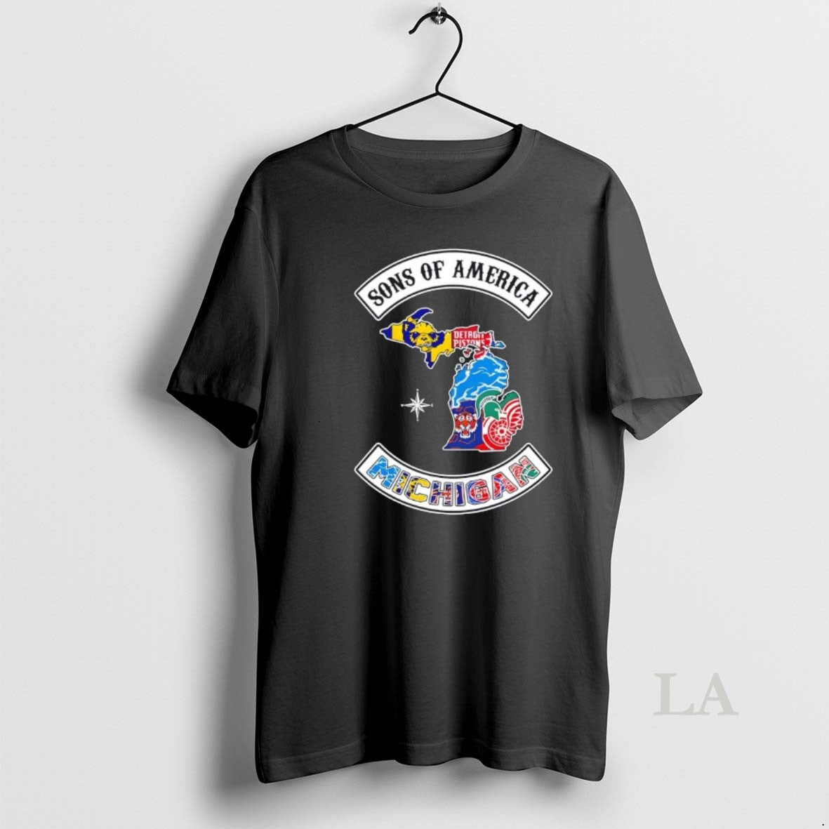 Original Son Of America Michigan Map Sports Logos Combine T-Shirts, Hoodie, Sweatshirt | CiraTrend.com