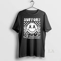 Original Support Lung Cancer Awareness Smile White Ribbon