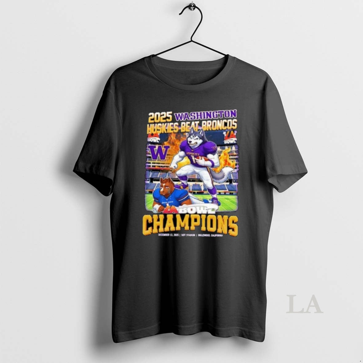 Original Washington Huskies Beat Broncos 2025 La Bowl Champions Mascot T-Shirts, Hoodie, Sweatshirt | CiraTrend.com