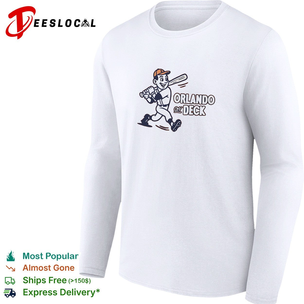 Orlando on deck baseball mascot running shirt