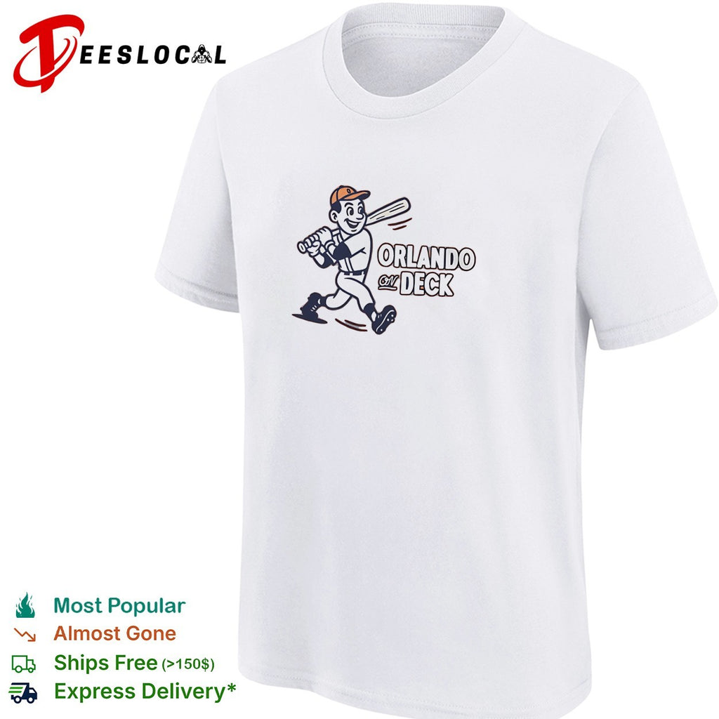 Orlando on deck baseball mascot running shirt