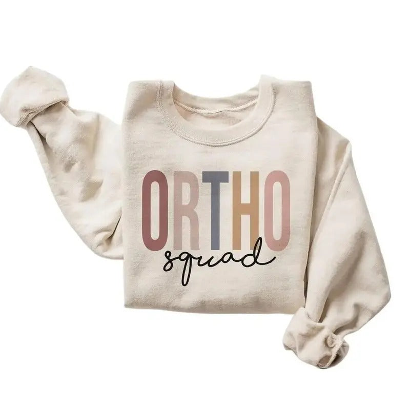 Ortho Squad Sweatshirt Orthodontics Crewneck Nurse Office Dental Health - Unisex Cotton Hoodie T-Shirts | CiraTrend.com