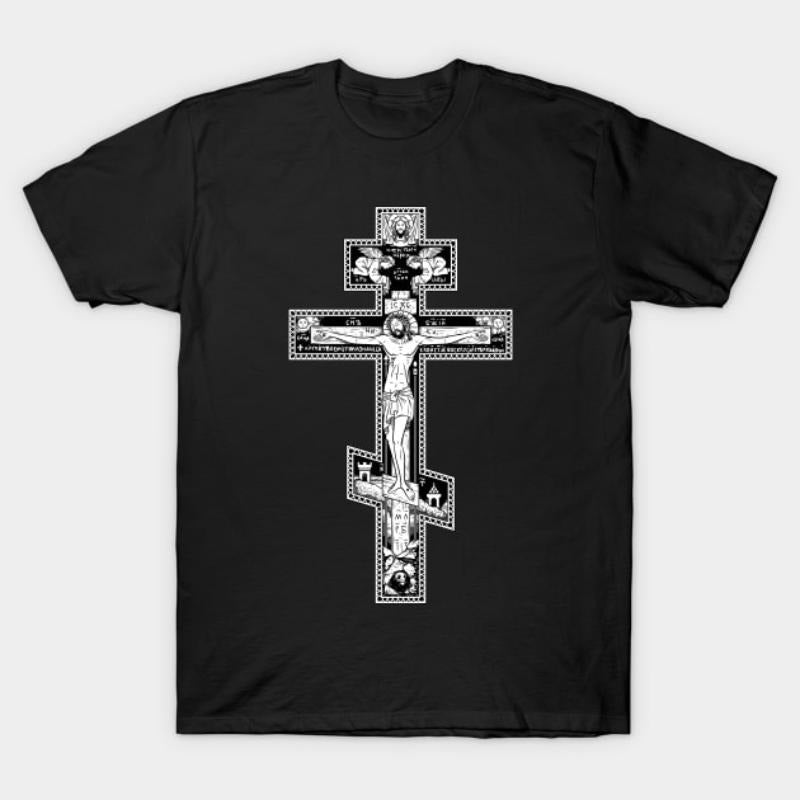 Orthodox Cross Graphic Tee: Traditional Faith Meets Modern Style