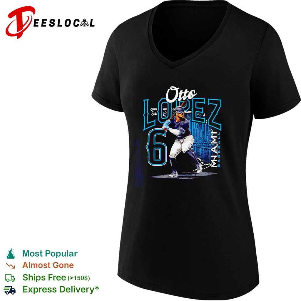 Otto Lopez Miami baseball number 6 shirt