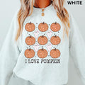 Oversized Pumpkin Crewneck, I love Pumpkin Crewneck, Fall Pumpkin Sweatshirt, Graphic Oversized Halloween Graphic...