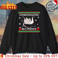Overstimulated But Festive Possum ugly Christmas shirt