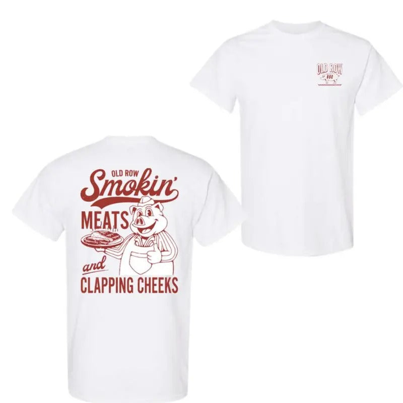 Owl Row Smokin Meats BBQ T-shirt Hoodie, Sweatshirt | CiraTrend.com