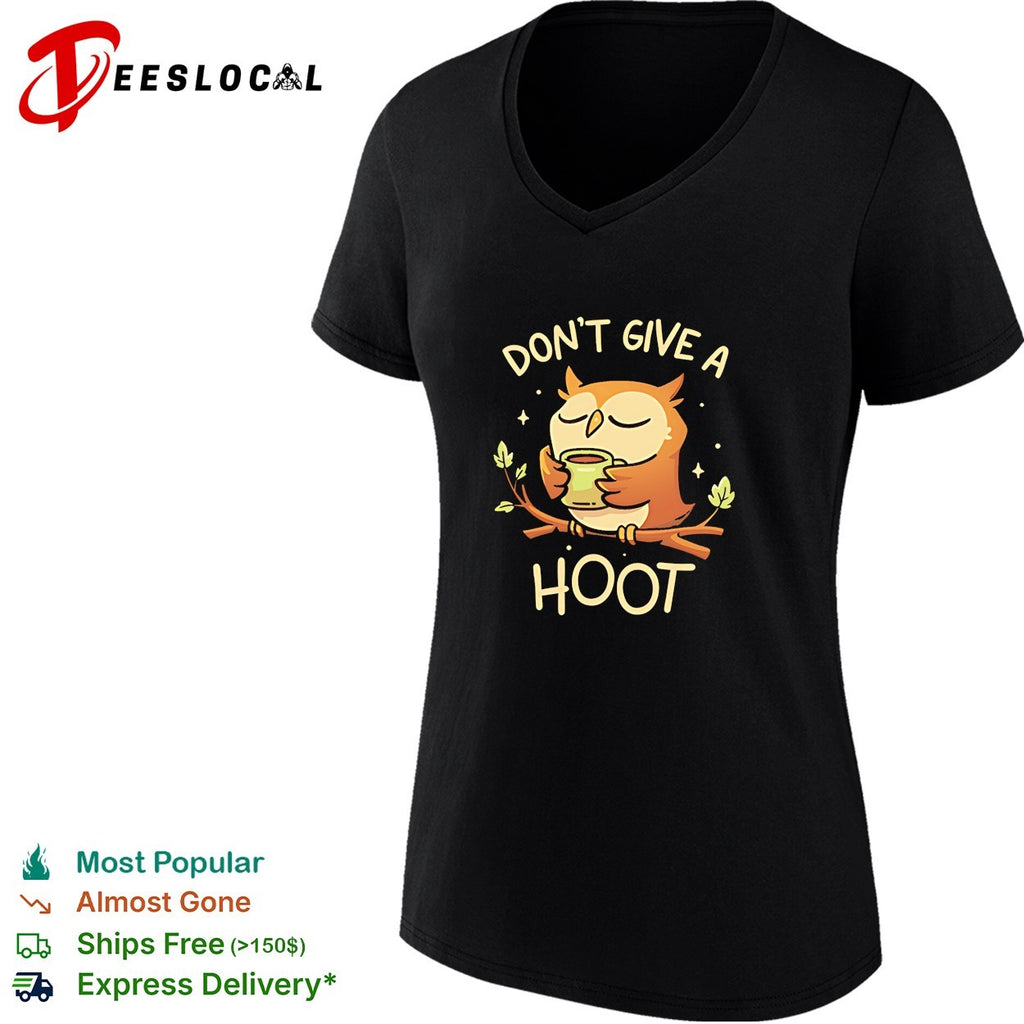Owl with a cup of coffee don’t give a hoot shirt