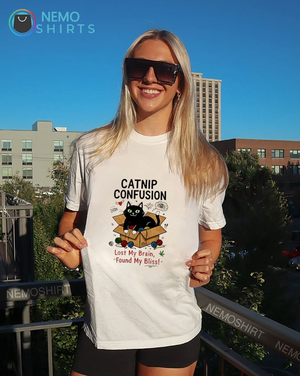Cat catnip confusion lost my brain found my bliss shirt