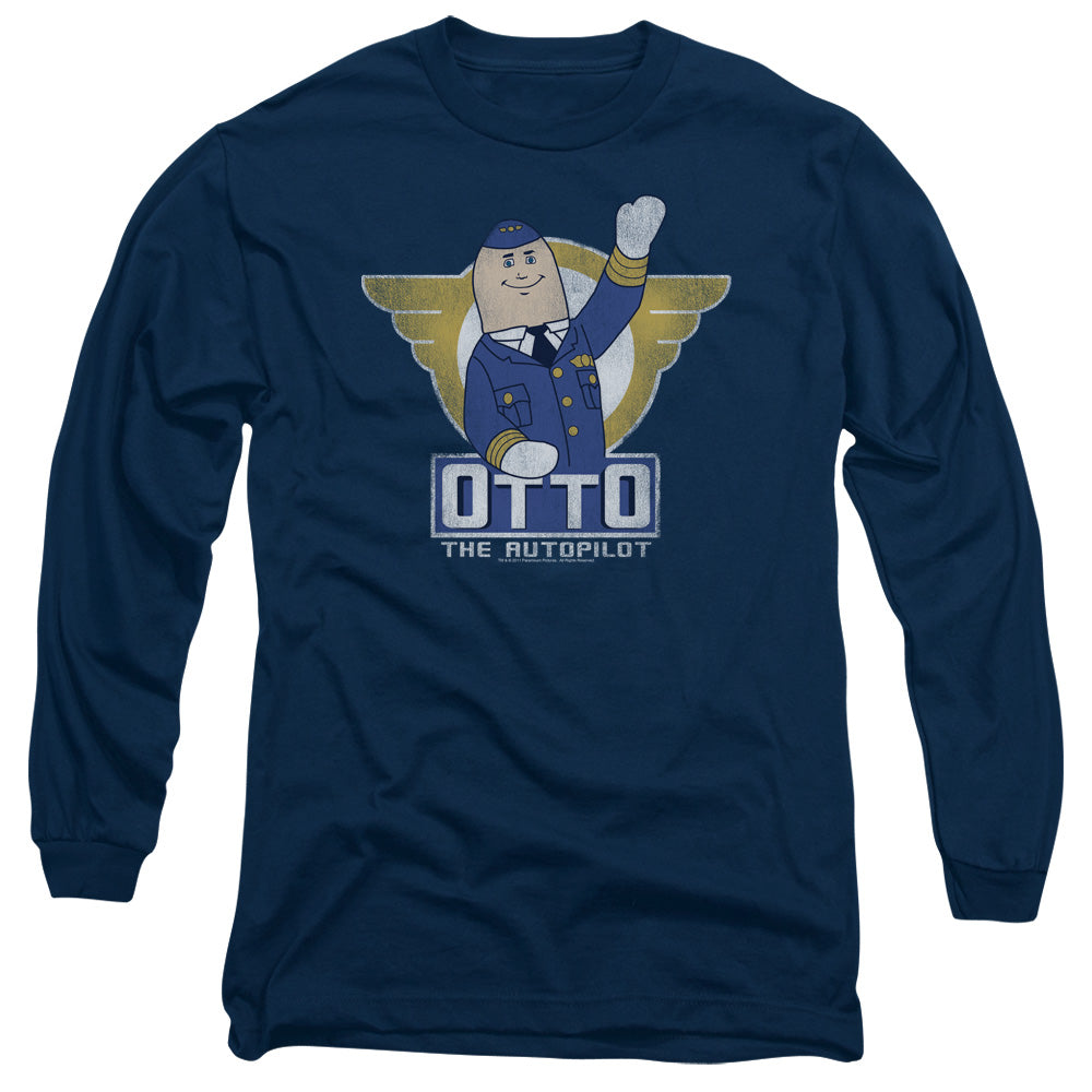 Airplane! OTTO The Autopilot Mens Long Sleeve Shirt Navy Blue Hoodie, Sweatshirt | CiraTrend.com