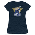 Airplane! OTTO The Autopilot Junior Sheer Cap Sleeve Womens T Shirt Navy Blue Hoodie, Sweatshirt | CiraTrend.com