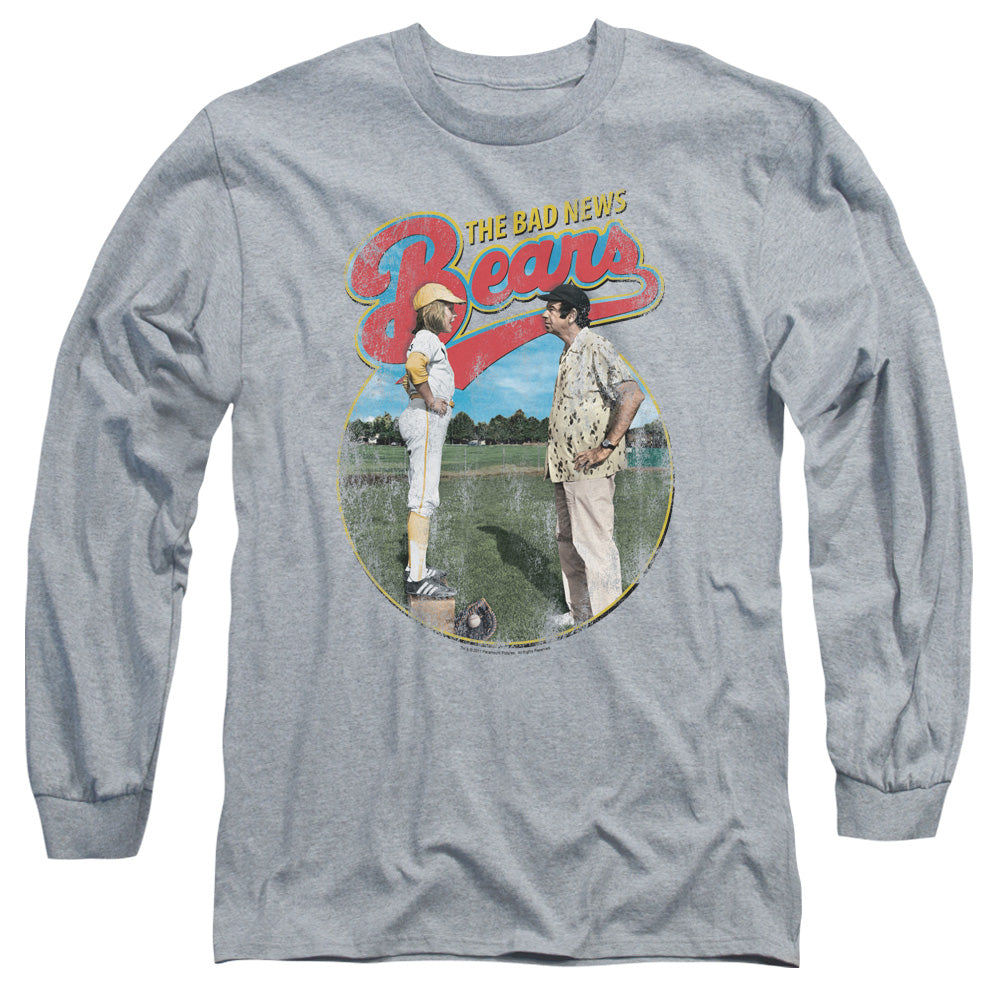 Bad News Bears Vintage Mens Long Sleeve Shirt Athletic Heather Hoodie, Sweatshirt | CiraTrend.com (Image 1)
