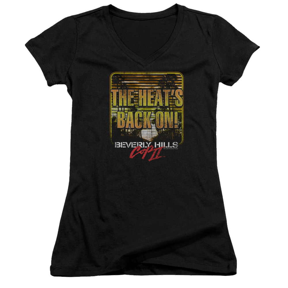 Beverly Hills Cop The Heats Back On - Juniors V-Neck T-Shirt Hoodie, Sweatshirt | CiraTrend.com
