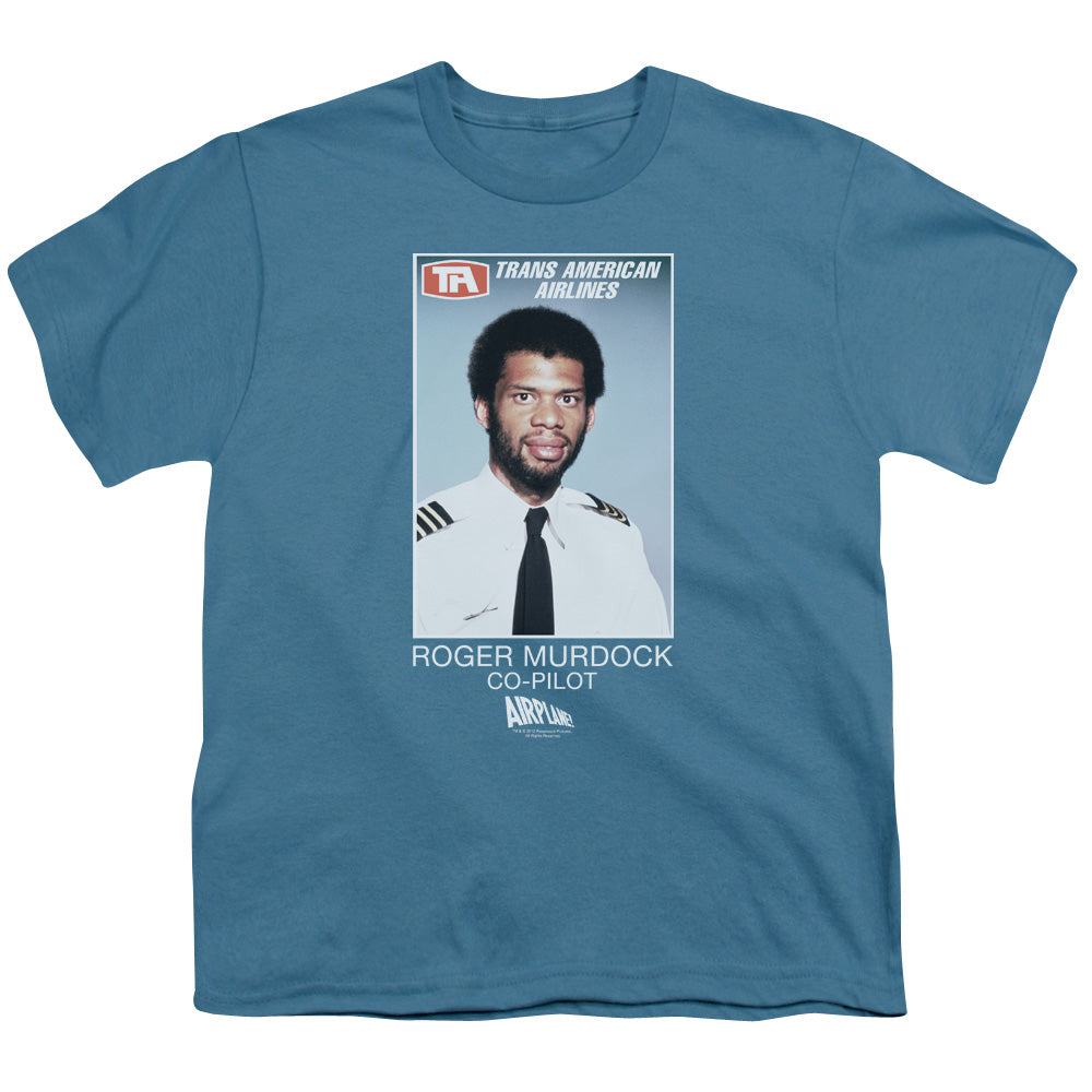 Airplane! Roger Murdock Kids Youth T Shirt Slate Hoodie, Sweatshirt | CiraTrend.com