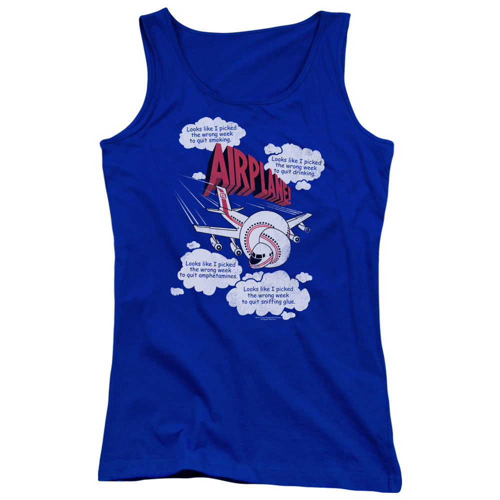 Airplane! Picked The Wrong Day Womens Tank Top Shirt Royal Blue Hoodie, Sweatshirt | CiraTrend.com