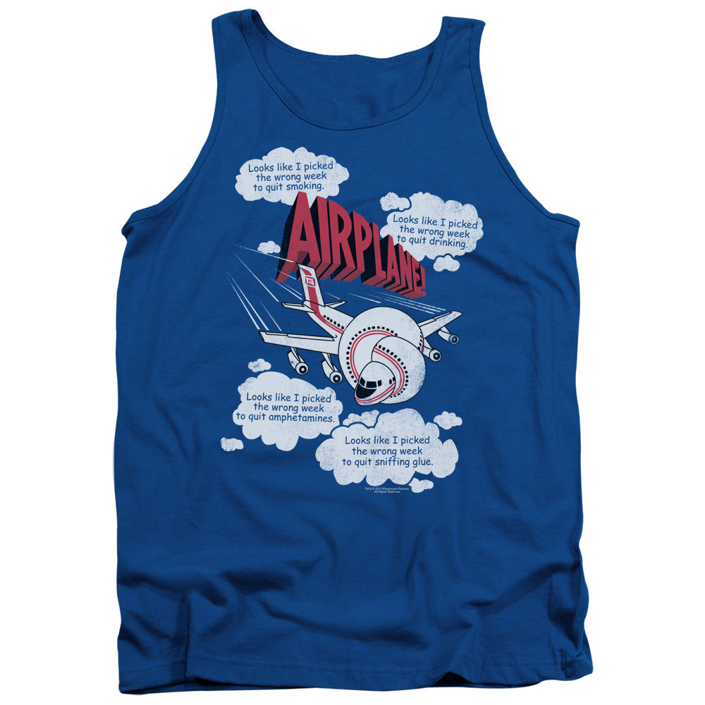 Airplane! Picked The Wrong Day Mens Tank Top Shirt Royal Blue Hoodie, Sweatshirt | CiraTrend.com