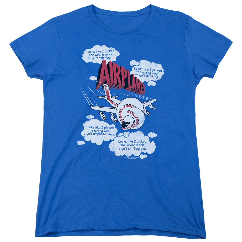 Airplane! Picked The Wrong Day Womens T Shirt Royal Blue Hoodie, Sweatshirt | CiraTrend.com