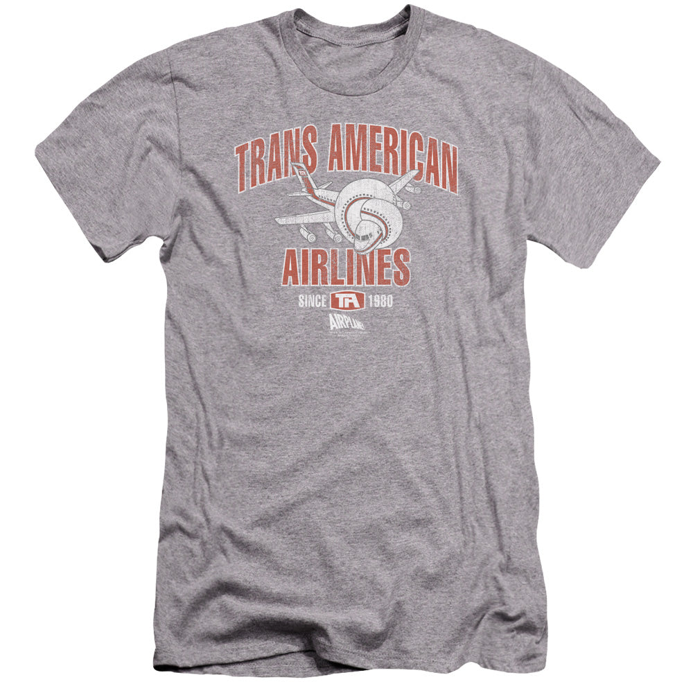 Airplane Trans American Premium Bella Canvas Slim Fit Mens T Shirt Athletic Heather Hoodie, Sweatshirt (Image 2)